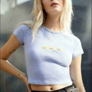 NWOT Brandy Melville Helen Poppy Flower Tee